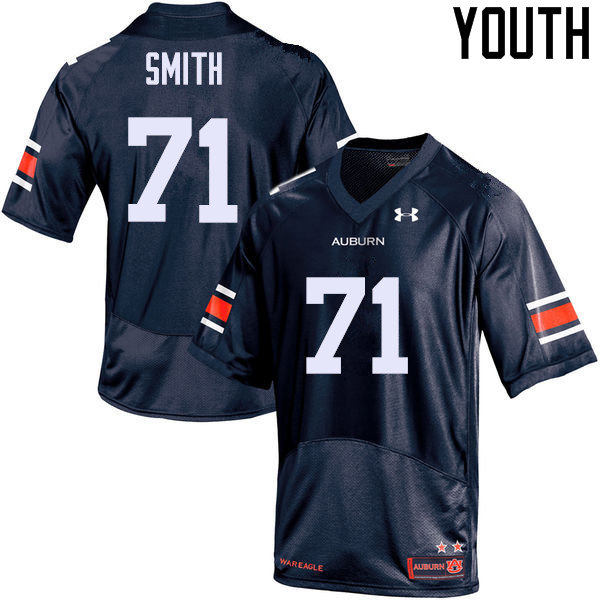 Youth Auburn Tigers #71 Braden Smith Navy College Stitched Football Jersey